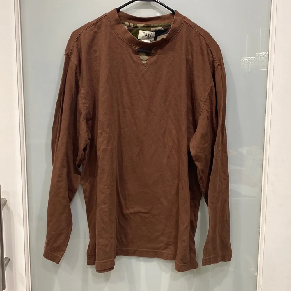 Men's Cosi Concepts Brown Camo Long Sleeve T Shirt Sz M
